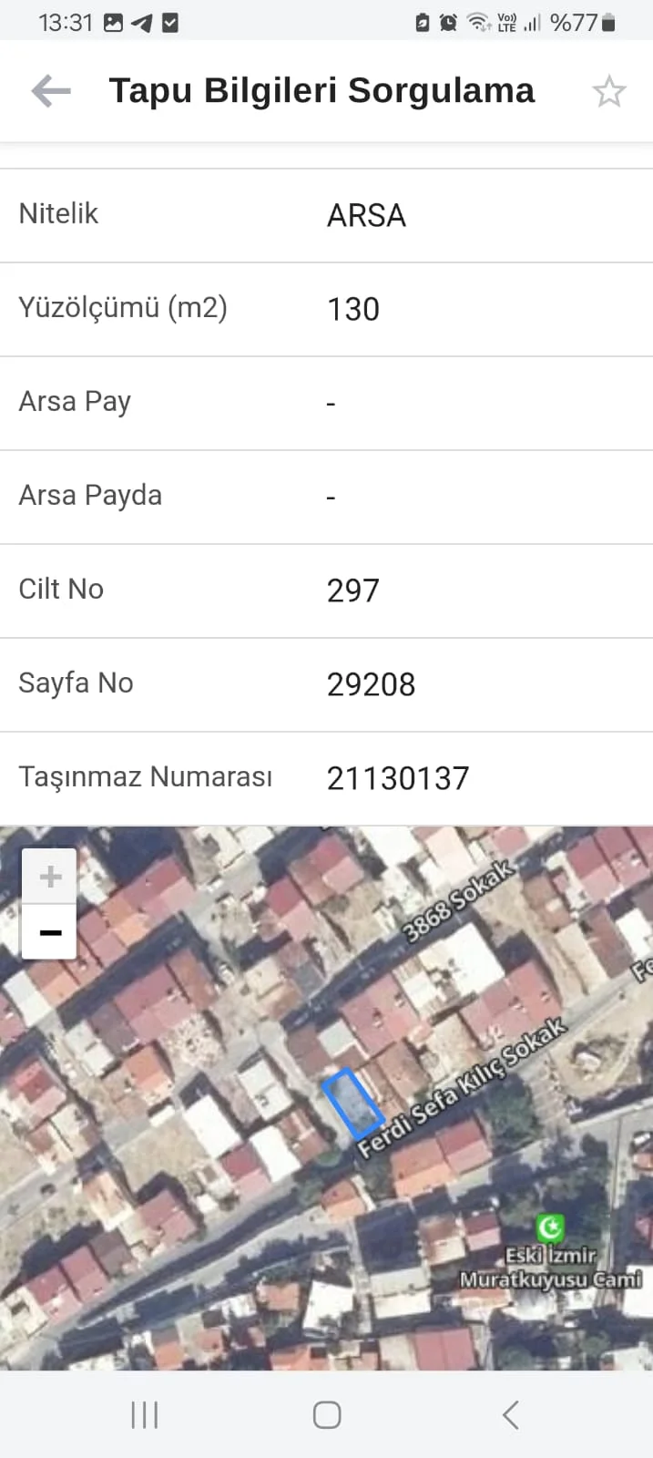 Bozyaka'da satılık köşe arsa