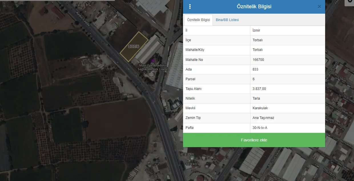 İZMİR TORBALI ANA CADDE ÜZERİNDE SATILIK SANAYİ İMARLI ARSA 
